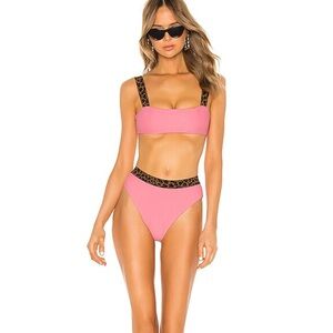Tularosa Otto Bikini in Coral and Leopard